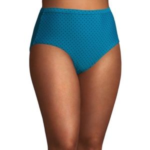 TERRA & SKY Retro Pin Up Polka Dot Printed Hi-Waist Bikini Bottom Plus Size